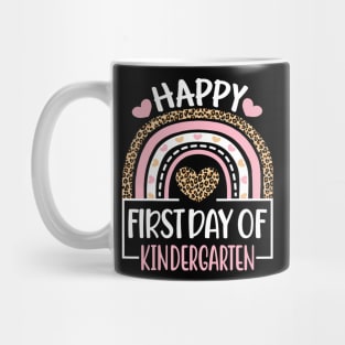 First Day of Kindergarten Funny Back To School Leopard Teach Mug